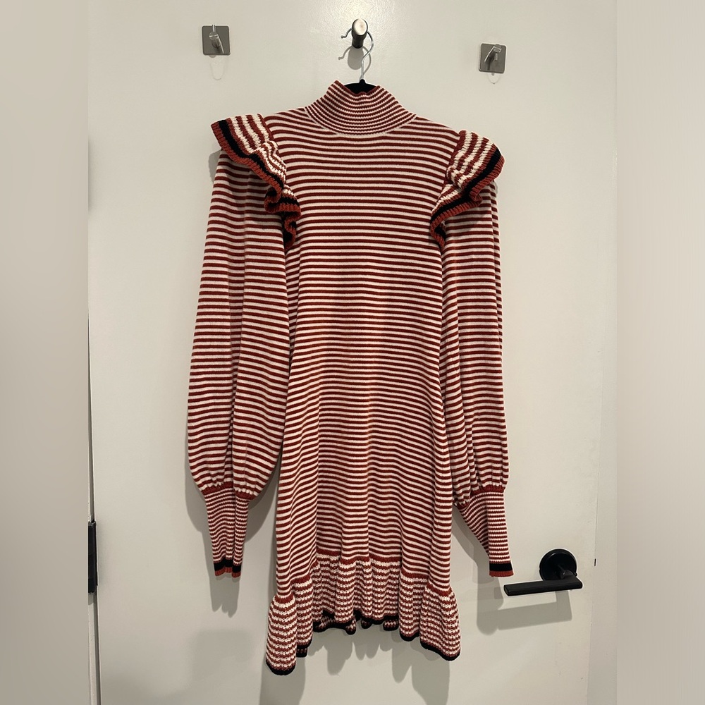 Ulla Johnson Striped Sweater Mini Dress